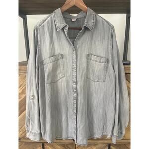 Chico’s Gray Button Down Sz 3 (16/18 US)